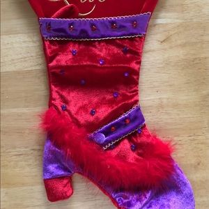 Red Boot Christmas Stocking